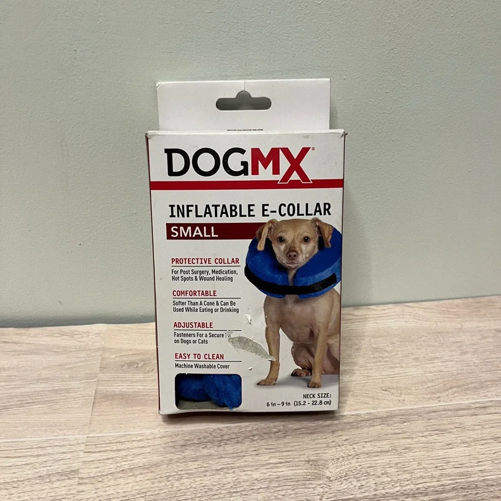 Dog Small Inflatable E Collar Protective Soft Cone for Dogs 6-9 Inch Neck Size